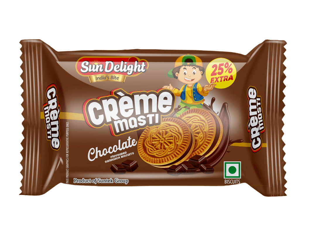 Creme Masti Chocolate packet opening