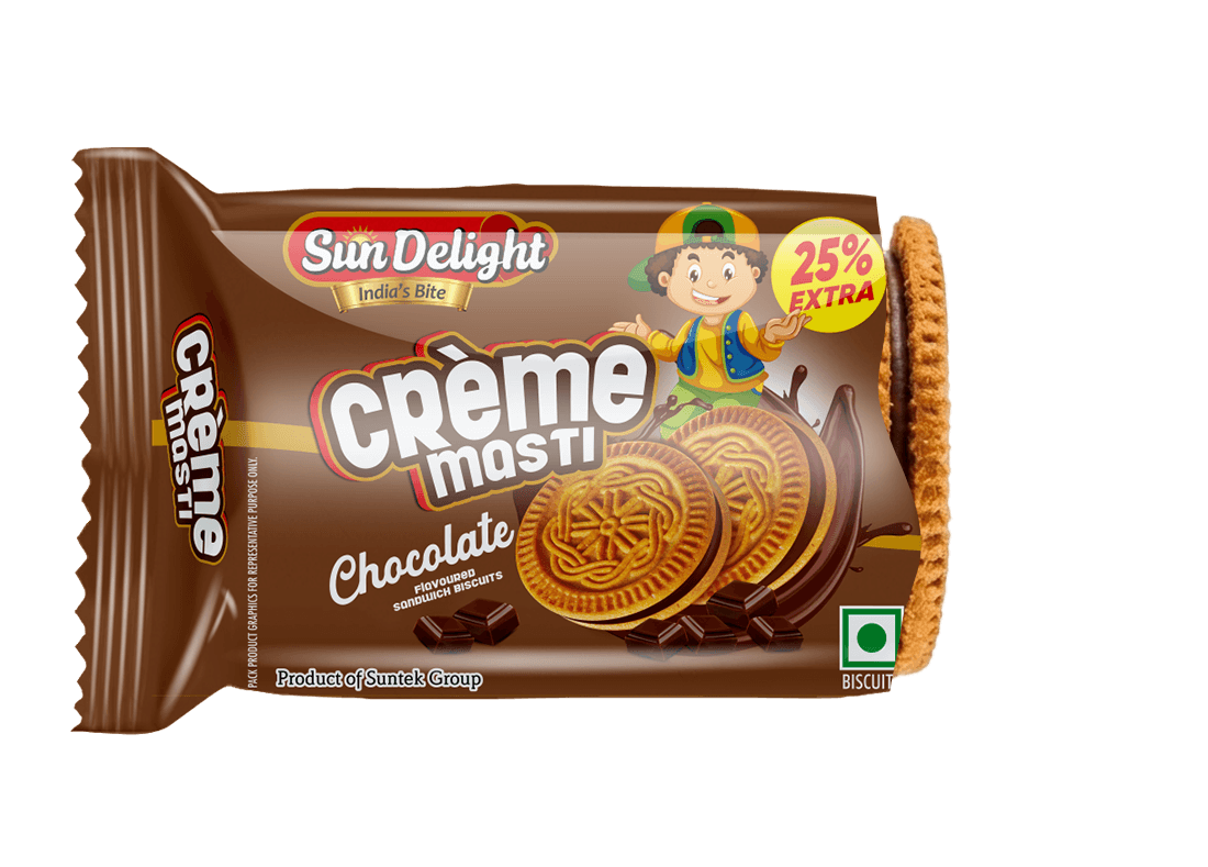 Creme Masti Chocolate packet opening