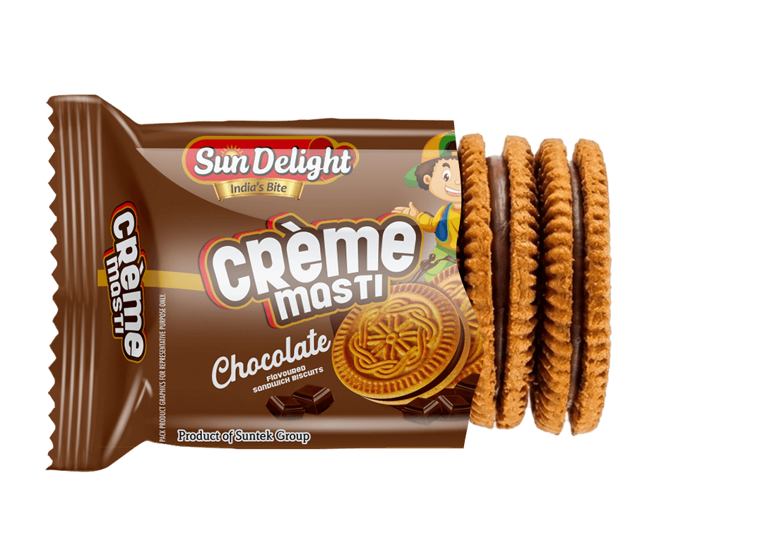 Creme Masti Chocolate packet opening