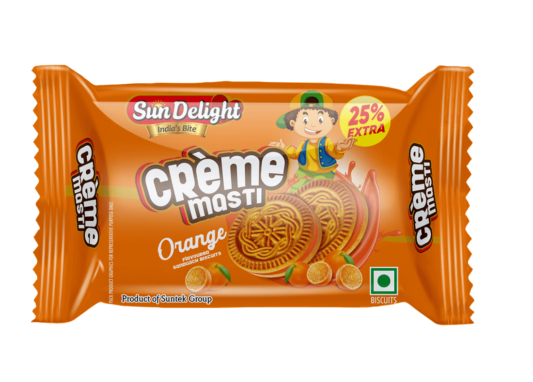 Creme Masti Orange packet opening