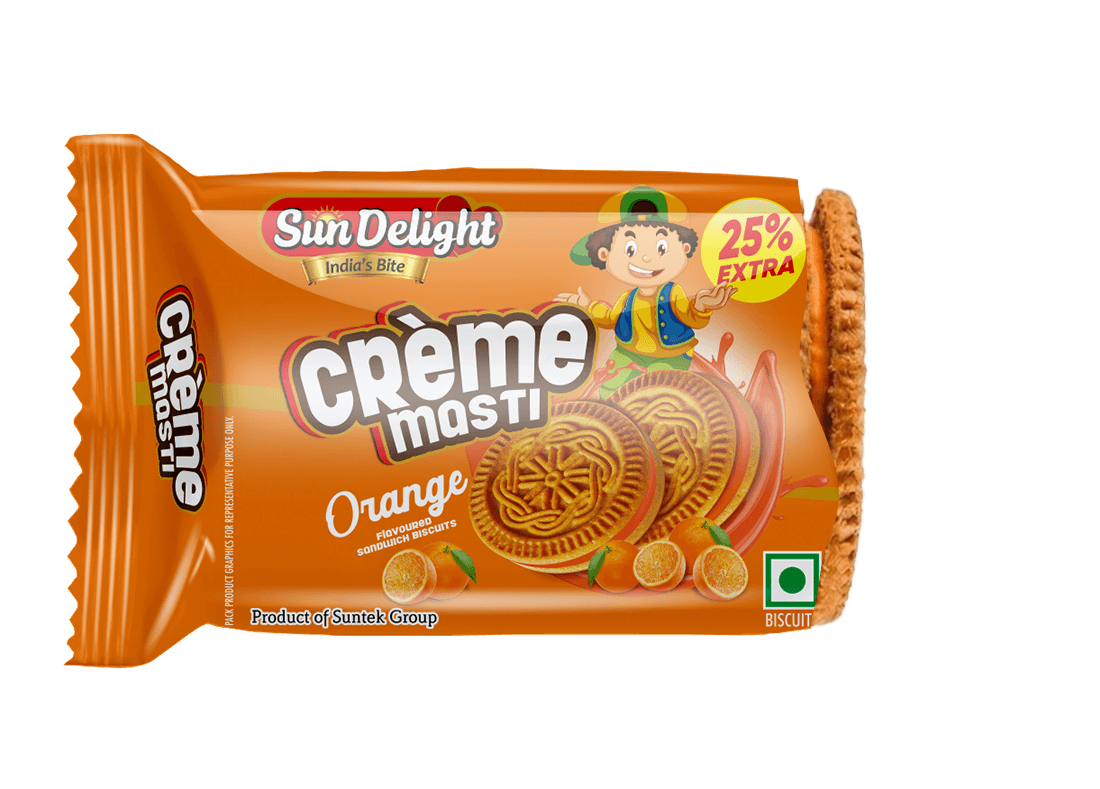 Creme Masti Orange packet opening