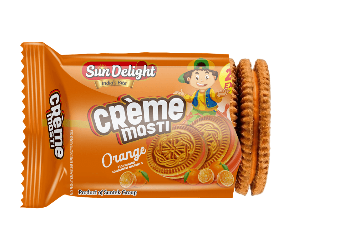 Creme Masti Orange packet opening